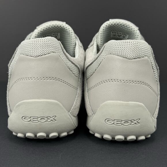 Geox Snake Respira Men’s Size 12 Grey Suede Casual Sneakers New